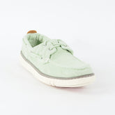 Mens Timberland Hookset A15HI Smoke Green Canvas Lace Up Casual Boat Shoes